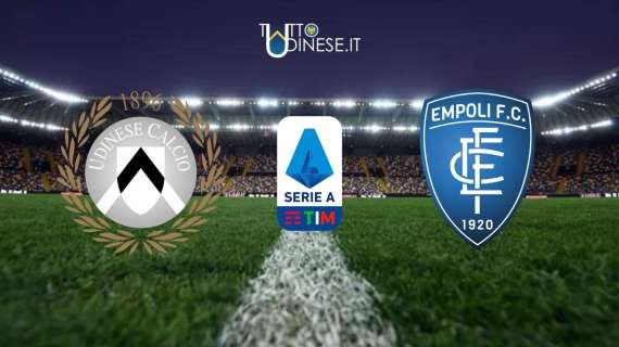 RELIVE Serie A Udinese - Empoli 1-1: Termina con un pari la prima gara del 2023