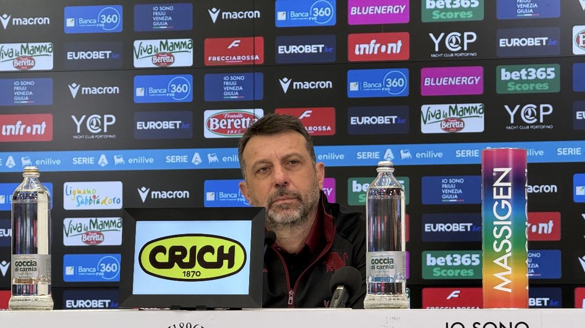 Torino, D'Aversa in conferenza: "Fisicamente sembravamo i figli dell'Udinese"