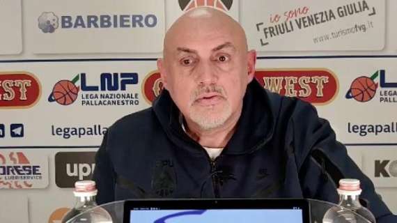 Apu Udine, Boniciolli: "Questa squadra deve imparare a divertirsi. Derby? Un grande momento di pallacanestro per la nostra regione"