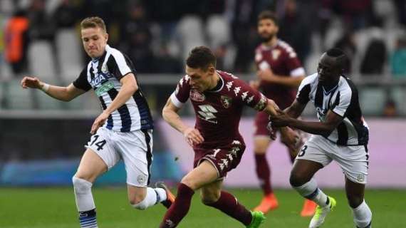 Udinese, a Torino un pari giusto