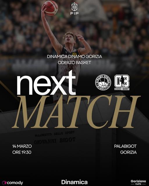 Dinamo Gorizia, sabato grande sfida: arriva Oderzo al PalaBigot 
