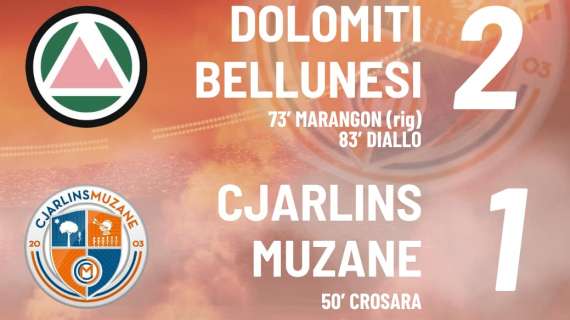 Serie D, contro le Dolomiti Bellunesi arriva la seconda sconfitta consecutiva per il Cjarlins Muzane