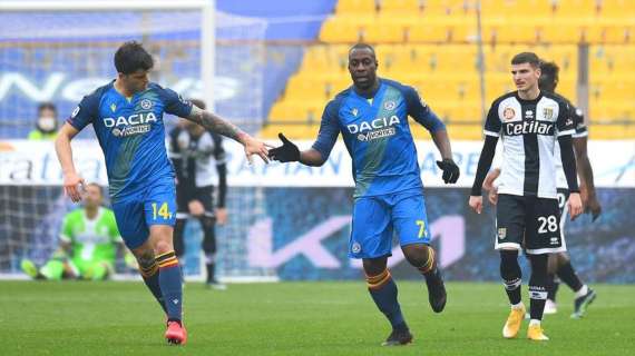 Parma-Udinese, LE PAGELLE: i cambi permettono ai bianconeri di agguantare il pareggio
