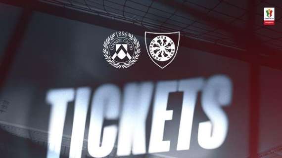 Udinese, in vendita i biglietti per la gara di Coppa Italia contro la Carrarese: le info