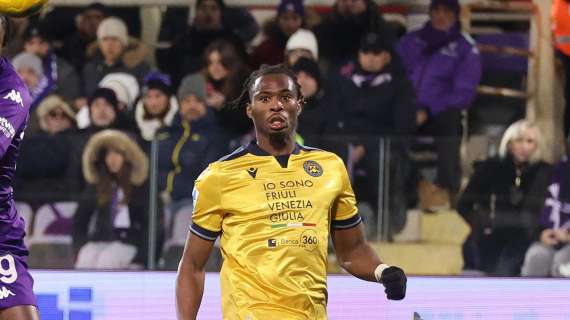 Udinese, Ehizibue entra in diffida dopo il giallo contro la Fiorentina