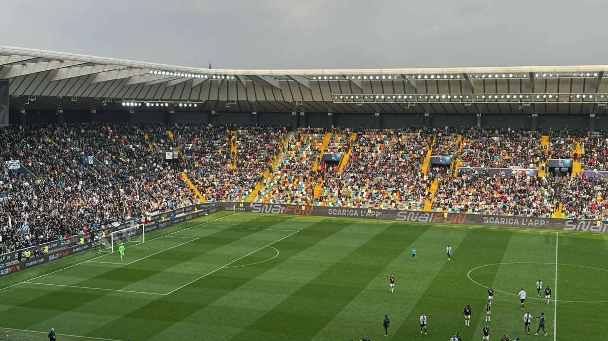 Udinese-Torino, fischi all'intervallo. Disappunto della Curva Nord