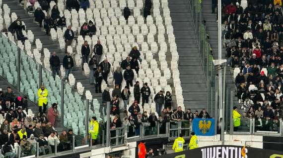 Una cinquantina di tifosi bianconeri presenti allo Stadium per Juventus-Udinese