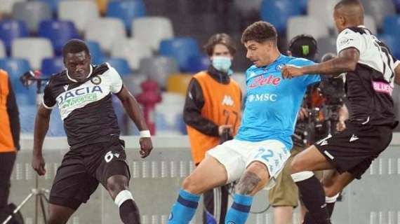 Napoli-Udinese 5-1, LE PAGELLE: Musso un disastro ma è naufragio generale. Okaka e Makengo gli unici a salvarsi