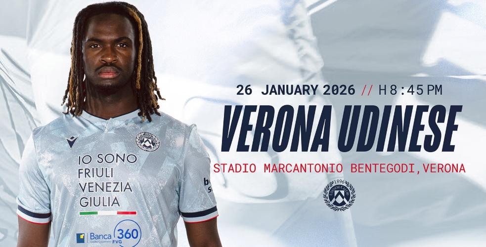 Hellas Verona-Udinese, bianconeri lunedì in campo con la seconda maglia