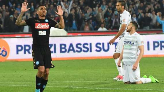 Napoli-Udinese, LE PAGELLE: Adnan rovina una buona prestazione, Zapata sfortunato