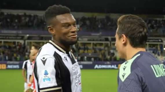 Udinese, il simpatico siparietto tra Thauvin e Kabasele a fine gara: “Grazie mille signore!”