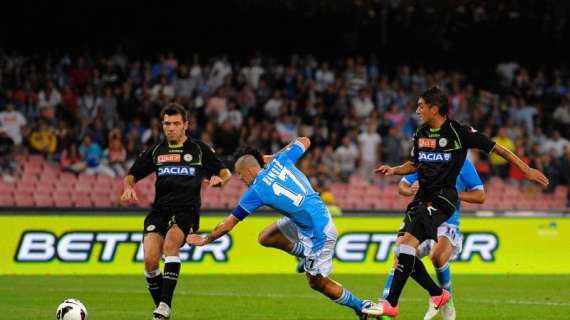 Napoli-Udinese in numeri: bilancio favorevole ai partenopei