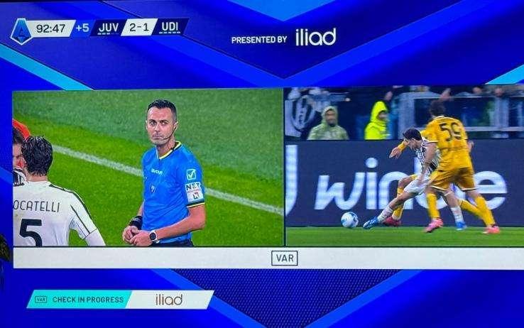 Rocchi sul secondo rigore in Juventus-Udinese: "E' un contatto, non un rigore"