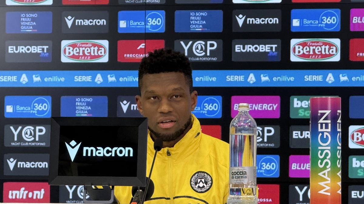 Udinese, Kabasele in conferenza: "Il ritiro è servito. Vorrei rimanere a Udine a lungo"