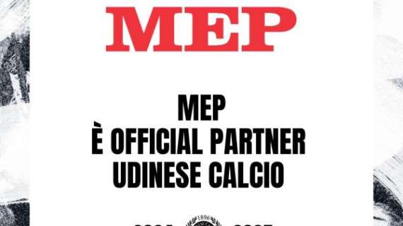 Udinese, rinnovata la partnership con MEP Group