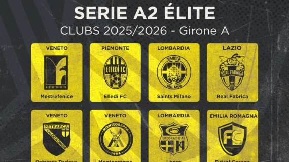 Serie A2 Elitè 2025/26, Maccan Prata e Pordenone C5 inseriti nel girone A