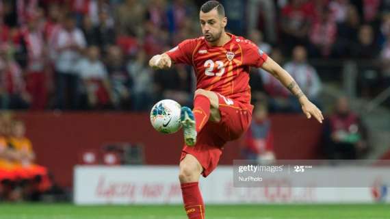 Nestorovski in campo nella ripresa nel match perso dalla Macedonia contro l'Armenia