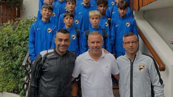 Totò Di Natale in ritiro insieme ai ragazzi dell'U15 del Donatello