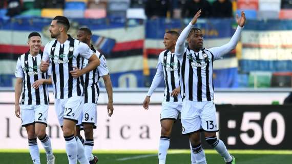 Udinese-Sampdoria 2-1, IMPRESSIONI FINE PRIMO TEMPO, frazione molto intensa