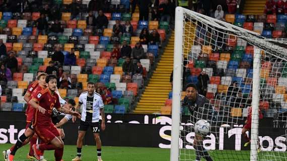 Udinese-Roma 1-2, LE PAGELLE DEGLI AVVERSARI (dal 71'): l'incornata di Cristante vale i tre punti