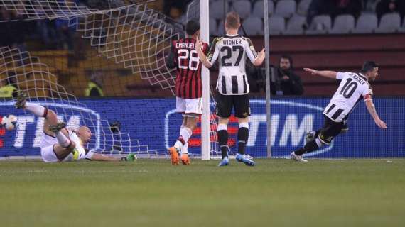 Udinese-Milan: 41 i precedenti, sono dieci le vittorie bianconere