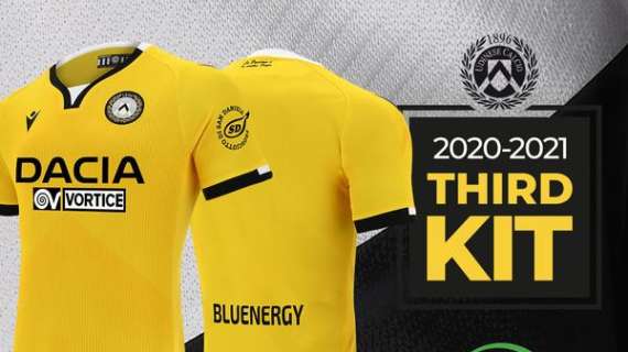 Presentata la terza maglia, Third kit giallo ocra con dettagli bianconeri