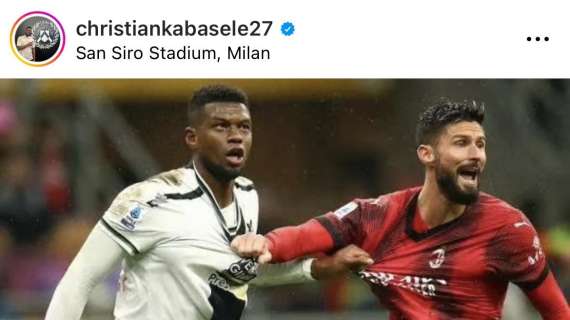 Udinese, Kabasele risponde in maniera ironica a Giroud sui social