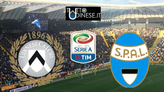 RELIVE Serie A Udinese-SPAL 1-1: bianconeri che vanno in vantaggio ma poi si siedono. 2 punti persi