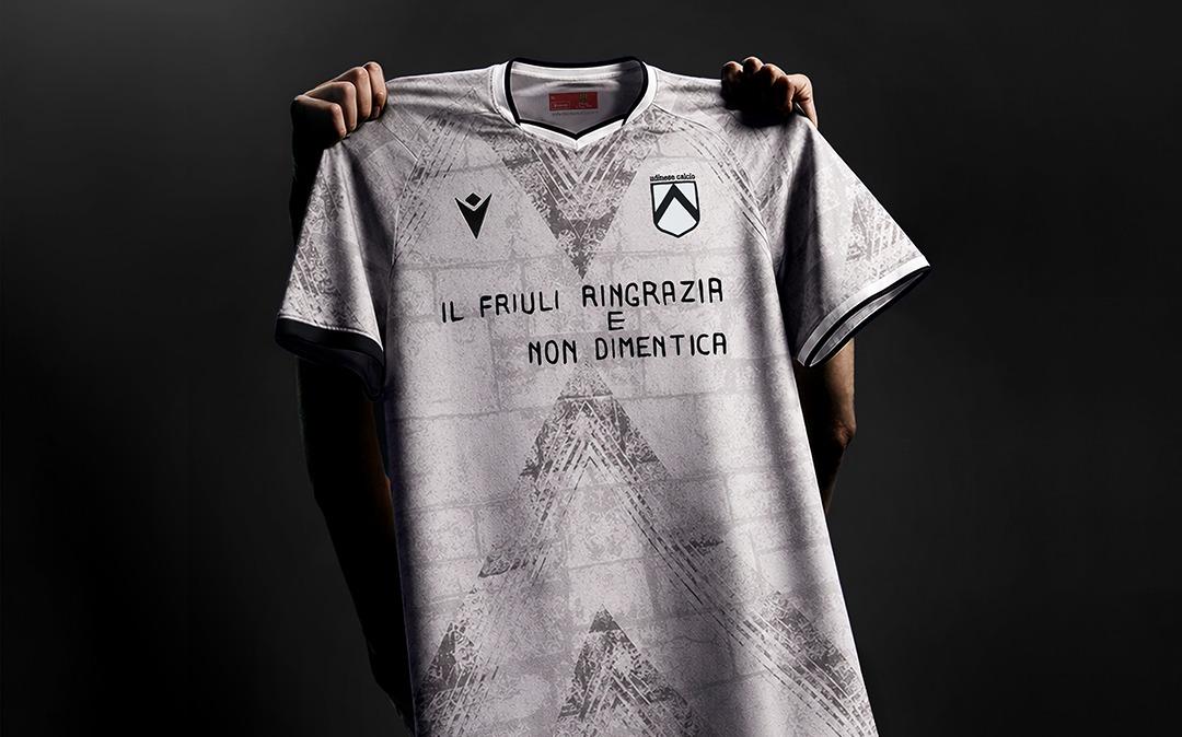 Udinese, svelato il kit per il 50° anniversario del terremoto in Friuli