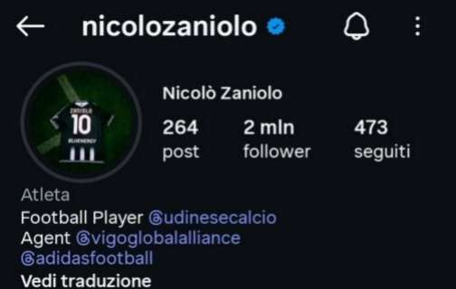 Zaniolo, che voglia di Udinese: cambia la foto profilo