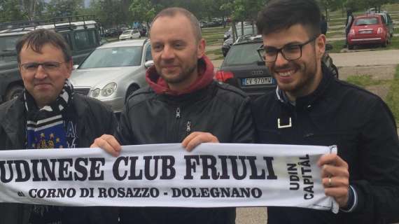 Tifosi da tutta Italia arrivati al Friuli per salutare Totò