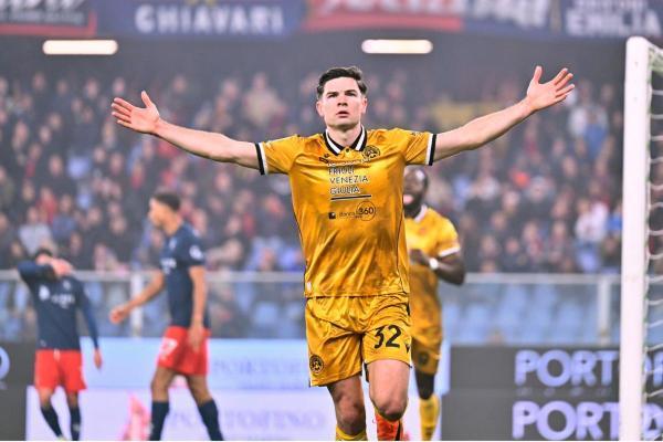 Udinese, Ekkelenkamp: “Felice del gol, soprattutto perchè l’ho fatto di testa”