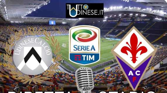 DIRETTA STADIO Udinese-Fiorentina: segui con noi la telecronaca del match del Friuli!