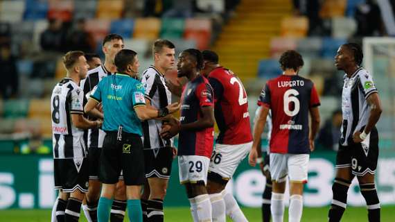 Udinese-Cagliari 2-0, LE PAGELLE DEGLI AVVERSARI: sardi non pervenuti, l’espulsione condiziona la gara