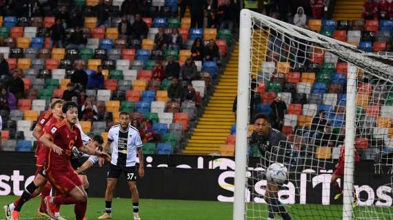 Udinese-Roma 1-2, le pagelle del Messaggero Veneto: Ferreira da 2, Walace e Lucca colpevoli sul gol