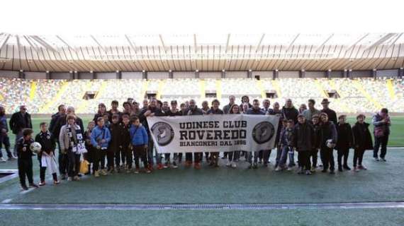 Il club di Roveredo in visita allo Stadio Friuli