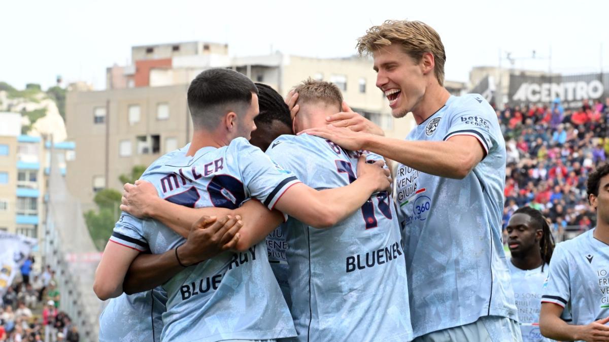 Cagliari-Udinese 0-2, il tabellino del match dell'Unipol Domus