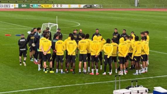 Udinese, l'allenamento mattutino dal ritiro in Austria a Lienz