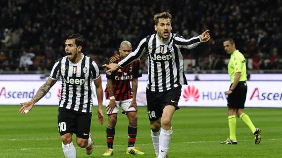 Llorente e Tevez stendono il Milan: a San Siro vince la Juve