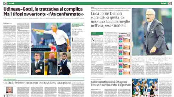 Messaggero Veneto: "Udinese-Gotti, la trattativa si complica. Ma i tifosi avvertono: "Va confermato""