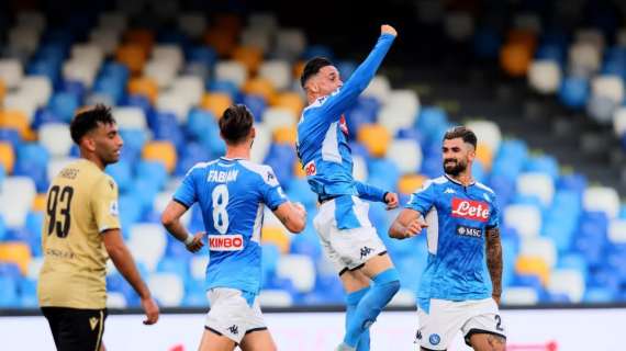 Serie A, i risultati dopo le partite delle 19.30: il Napoli regola la SPAL, Samp cade in casa con il Bologna, Sassuolo-Verona 3-3