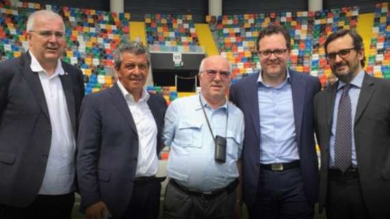 Tevecchio a sopresa visita il nuovo Friuli: "Questo stadio diventerà uno dei più belli d'Italia"