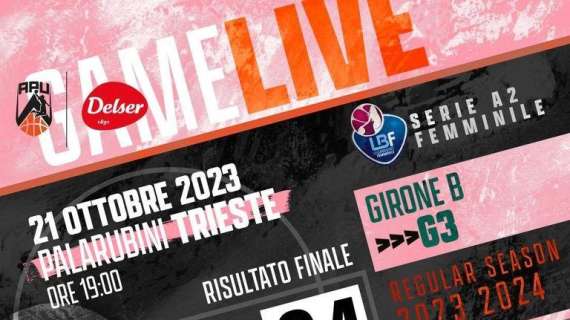 La Women APU Delser Crich vince il derby di A2 a Trieste con un perentorio 64 a 83