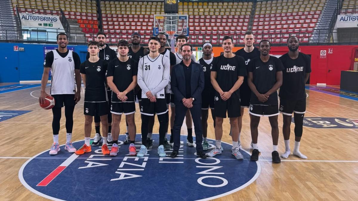 APU Udine, il presidente Pedone carica la squadra all’allenamento al Carnera