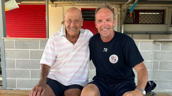 Ex Udinese, Galeone in visita al Cjarlins Muzane: l'incontro con mister Zironelli