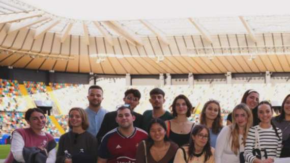 Udinese: 40 studenti Erasmus hanno vissuto un'esperienza indimenticabile allo stadio