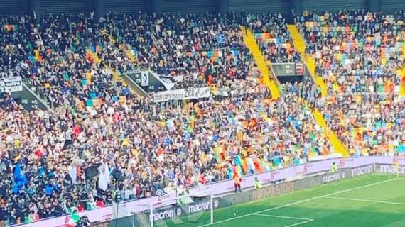 Striscione del club di Orsaria per Zico durante Udinese-Bologna