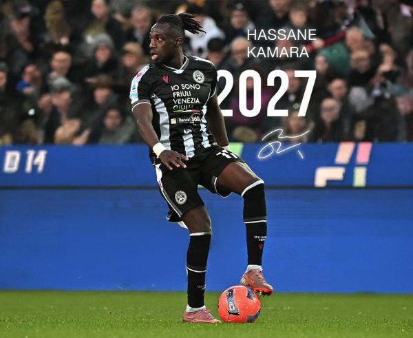 UFFICIALE - Udinese, Kamara rinnova fino al 2027