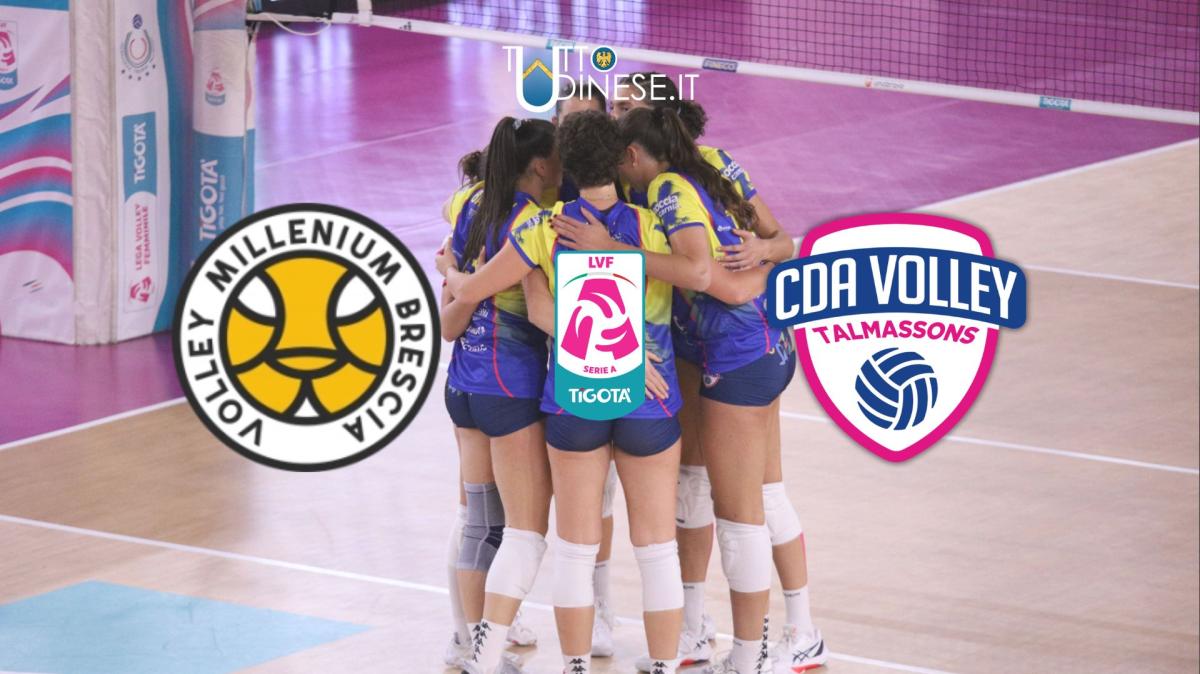 DIRETTA Serie A2 Millenium Brescia-CDA Talmassons FVG 0-1 (2-5): SECONDO SET