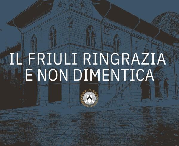 Udinese-Torino nel ricordo del terremoto del 1976: l'iniziativa del club bianconero 
